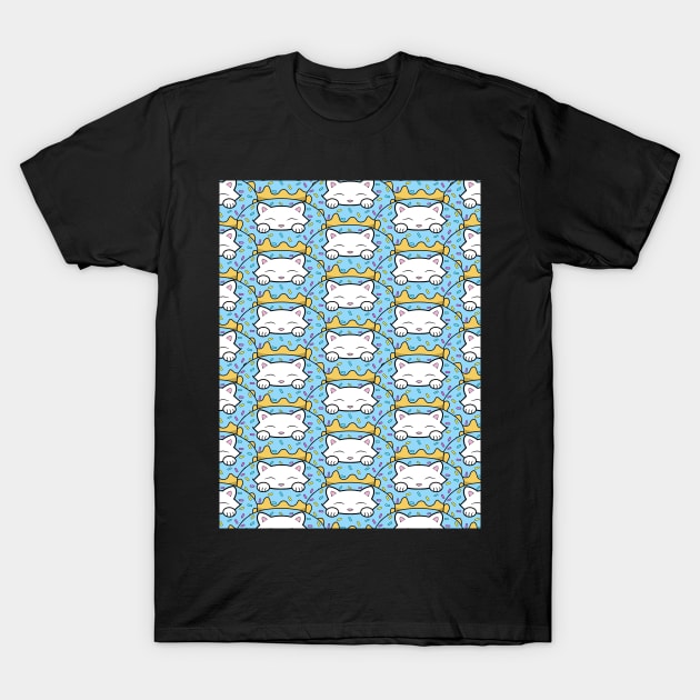 Cats eating donuts pattern T-Shirt by Purrfect